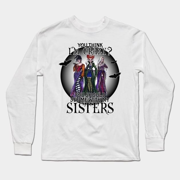 Sanderson Sisters - Halloween Hocus Pocus Long Sleeve T-Shirt by MiniMoosePrints